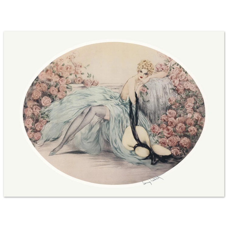 La Belle Rose by Louis Icart | Fine Art Poster | Art Deco Wall Art