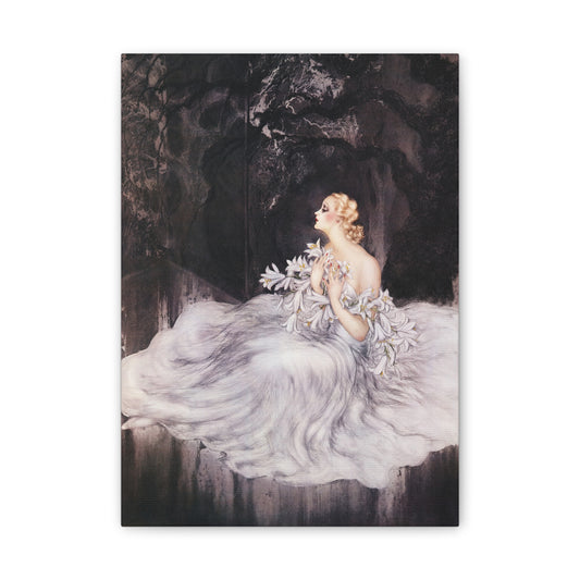 Lilies by Louis Icart | Museum-Quality Canvas Print | Art Deco Wall Art