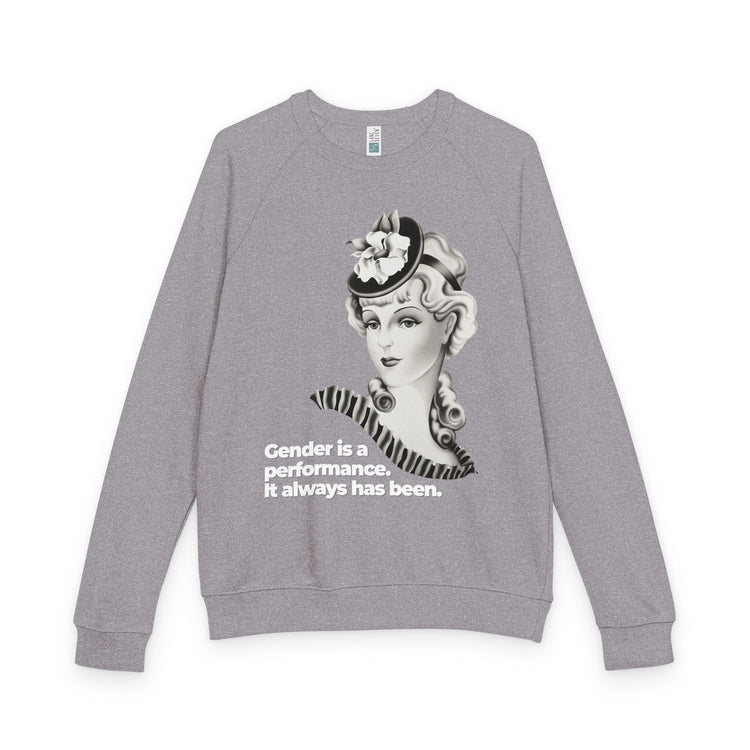 "Gender is a Performance" Vintage Portrait Crewneck | Trans History | Sweatshirt