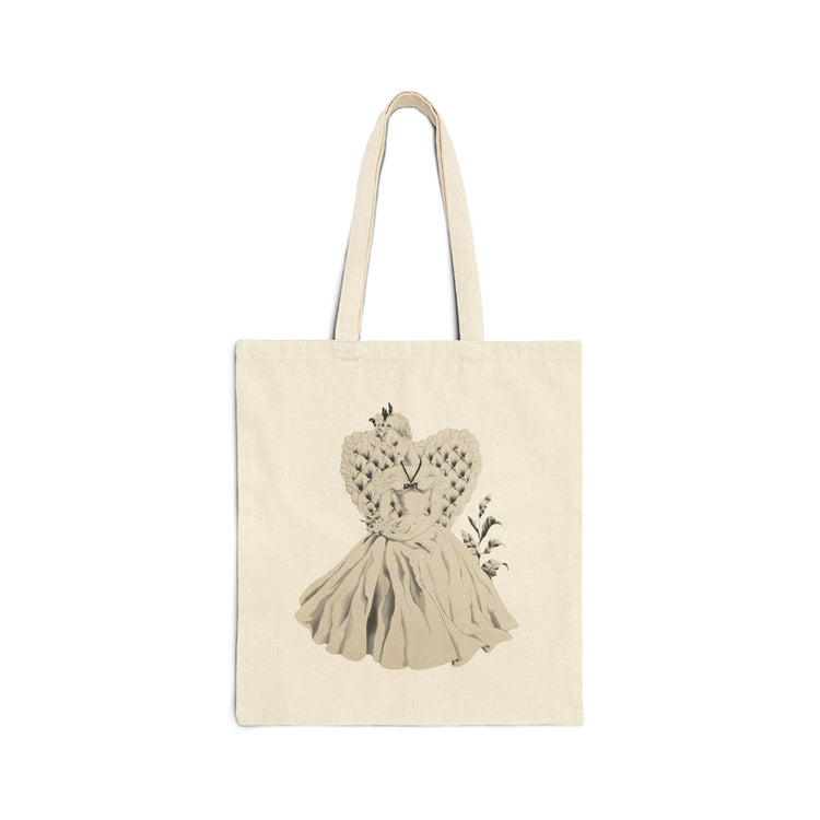 Vintage Romantic Portrait Tote Bag - Blonde with Bouquet | 1940s Turner Art