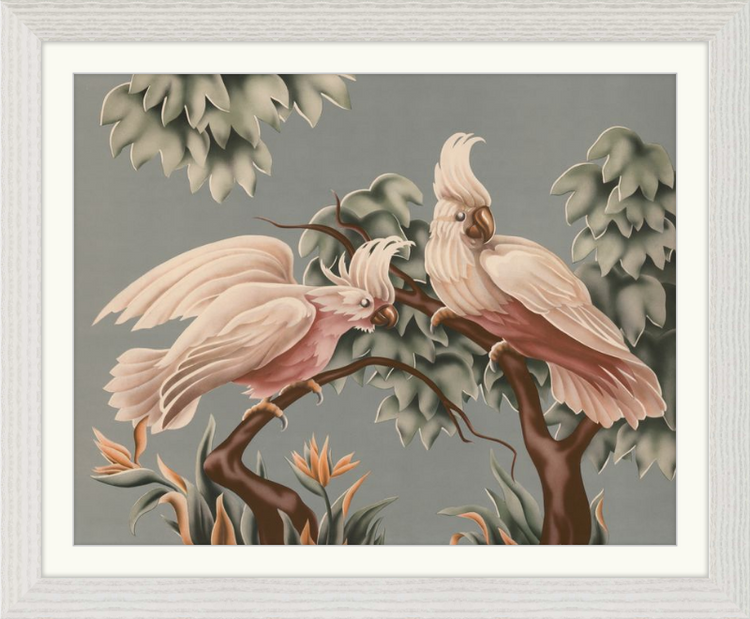 Custom Framed Turner White Cockatoos | Premium Giclee Print | Vintage Bird Lithograph