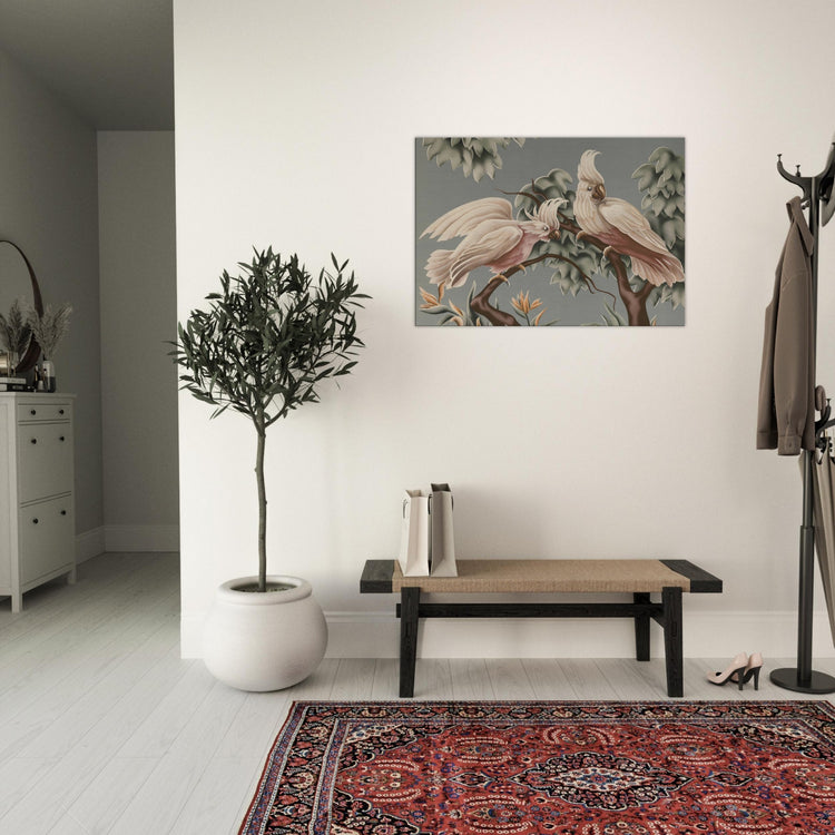 Turner White Cockatoos Wrap-Around Canvas Print | Vintage Tropical Bird Wall Art