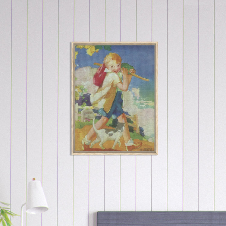 Dick Whittington by Albert Hencke | Vintage Nursery Art Print | Framed Canvas