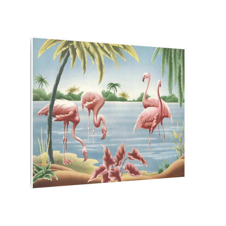 Turner Flamingo Canvas | A.T. Toran 1950s Print Reproduction | Stretched Matte Canvas