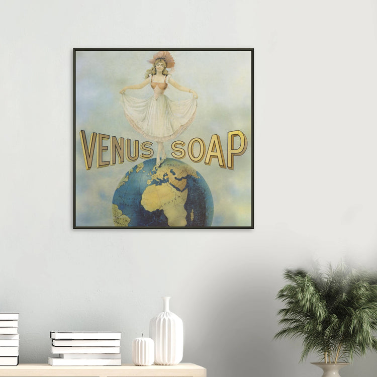 Venus Soap | Metal Framed Poster | Vintage Advertising Art