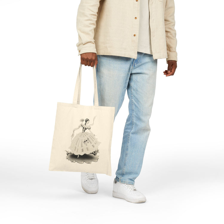 Vintage Romantic Portrait Tote Bag - Lady Dancing | 1940s Turner Art