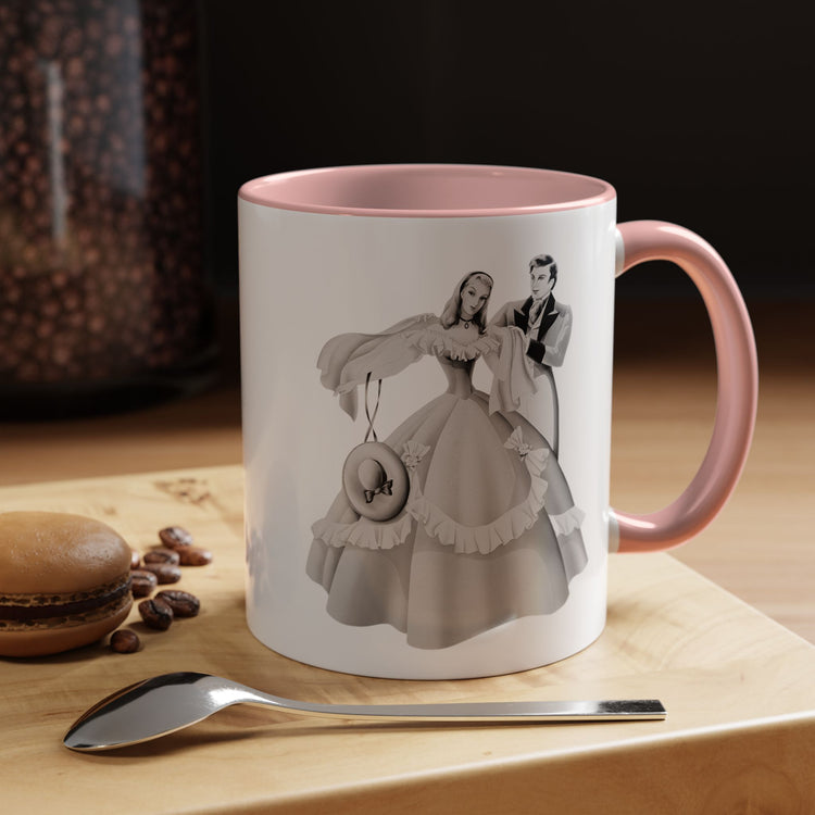 Vintage Romantic Portrait Mug - Couples with "Lady in Pink" | 1940s Turner Art