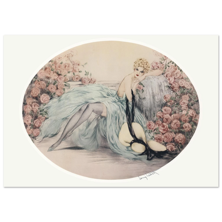 La Belle Rose by Louis Icart | Fine Art Poster | Art Deco Wall Art
