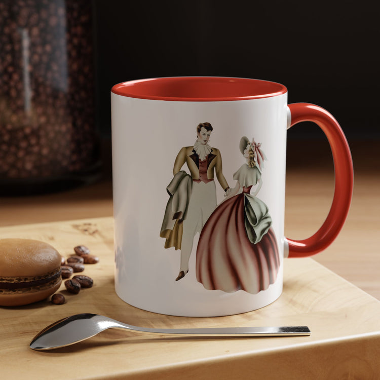 Vintage Romantic Portrait Mug - Couple Facing | 1940s Turner Art
