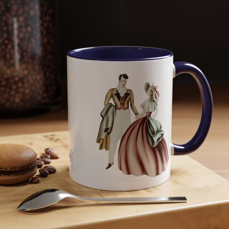 Vintage Romantic Portrait Mug - Couple Facing | 1940s Turner Art