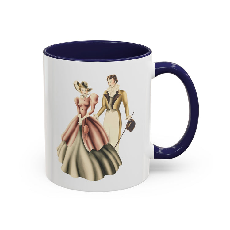 Vintage Romantic Portrait Mug - Couple Walking | 1940s Turner Art