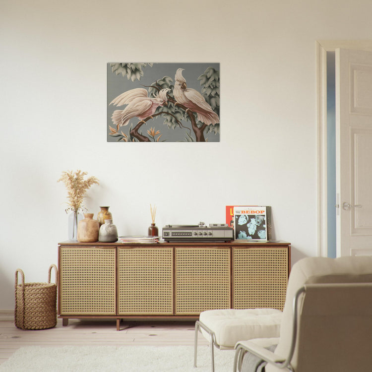 Turner White Cockatoos Wrap-Around Canvas Print | Vintage Tropical Bird Wall Art
