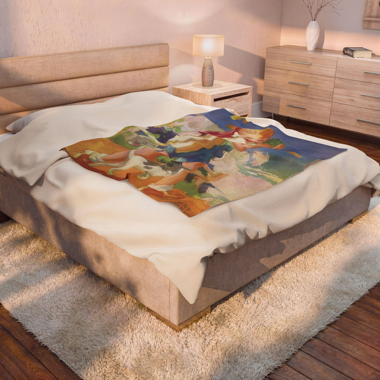 Dick Whittington by Albert Hencke | Vintage Nursery Rhyme Illustration | Velveteen Plush Blanket