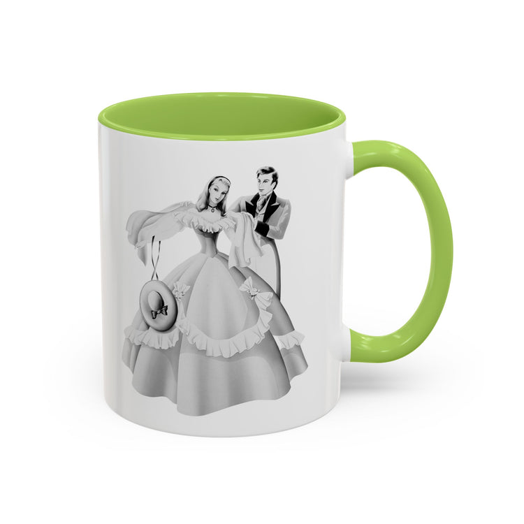 Vintage Romantic Portrait Mug - Couples with "Lady in Pink" | 1940s Turner Art