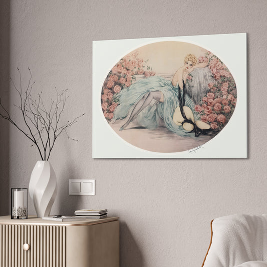 La Belle Rose by Louis Icart | Museum-Quality Canvas Print | Art Deco Wall Art