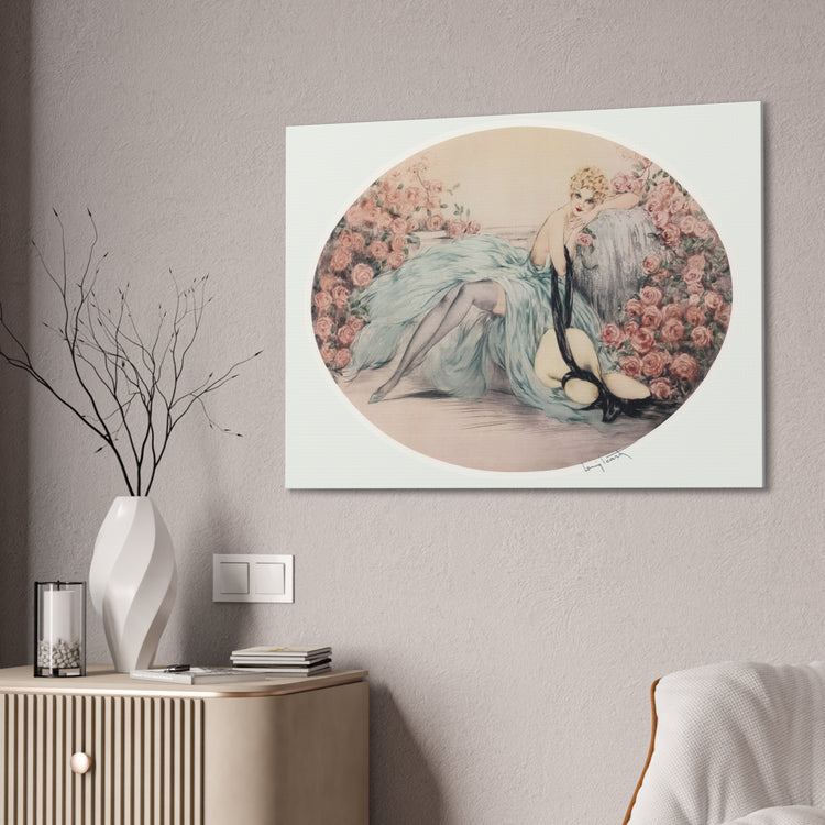 La Belle Rose by Louis Icart | Museum-Quality Canvas Print | Art Deco Wall Art