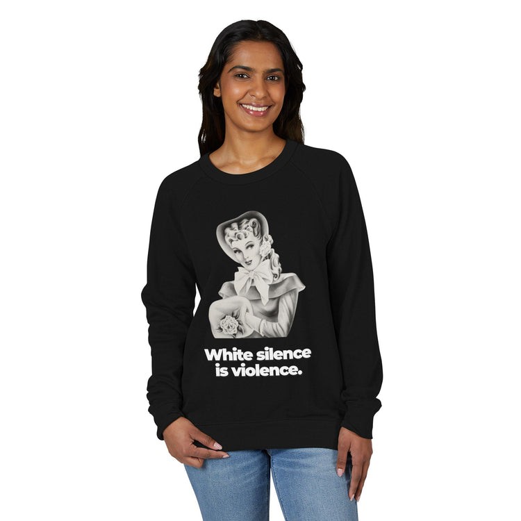 "White Silence is Violence" Vintage Portrait Crewneck | Activist Apparel | Sweatshirt