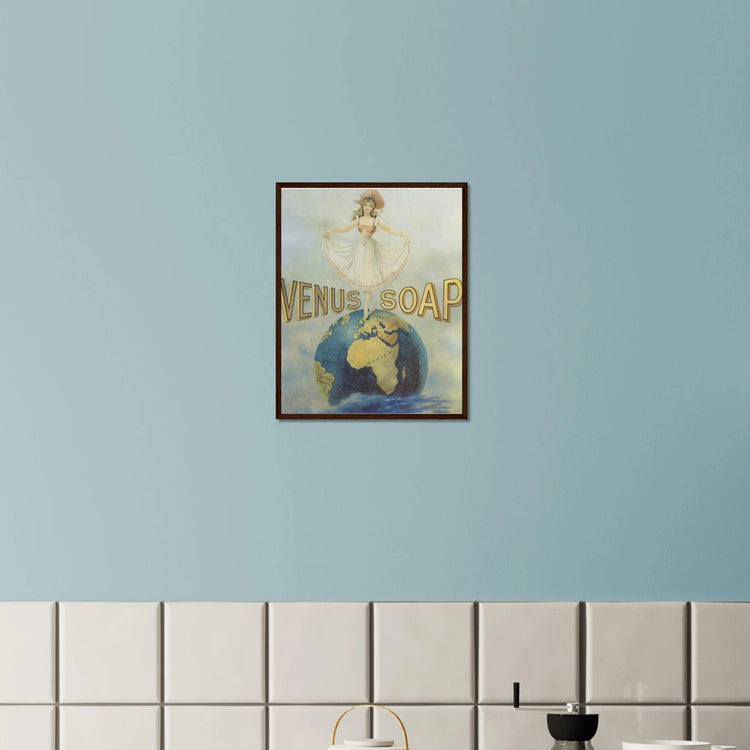 Venus Soap | Wooden Framed Poster | Vintage Advertising Art
