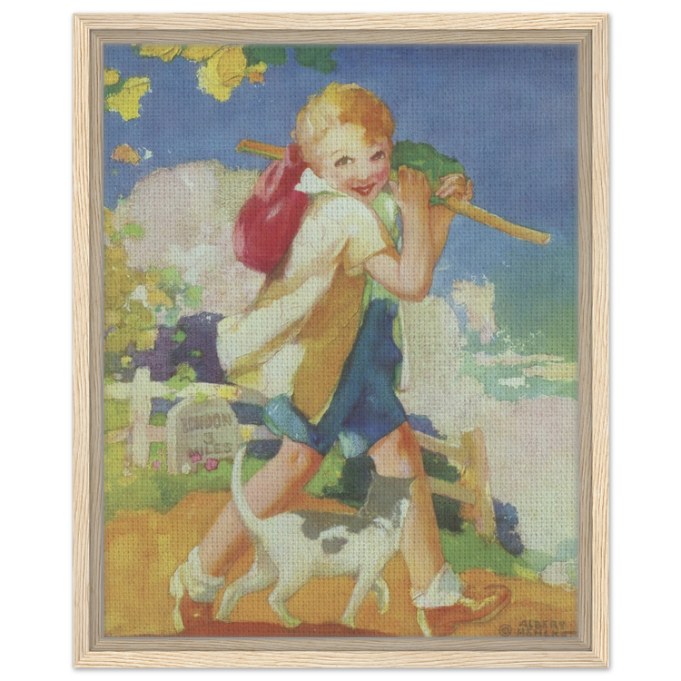 Dick Whittington by Albert Hencke | Vintage Nursery Art Print | Framed Canvas