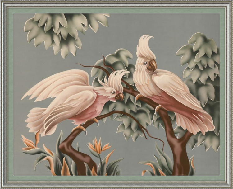 Custom Framed Turner White Cockatoos | Premium Giclee Print | Vintage Bird Lithograph