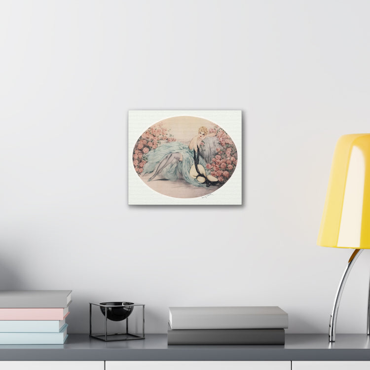 La Belle Rose by Louis Icart | Museum-Quality Canvas Print | Art Deco Wall Art