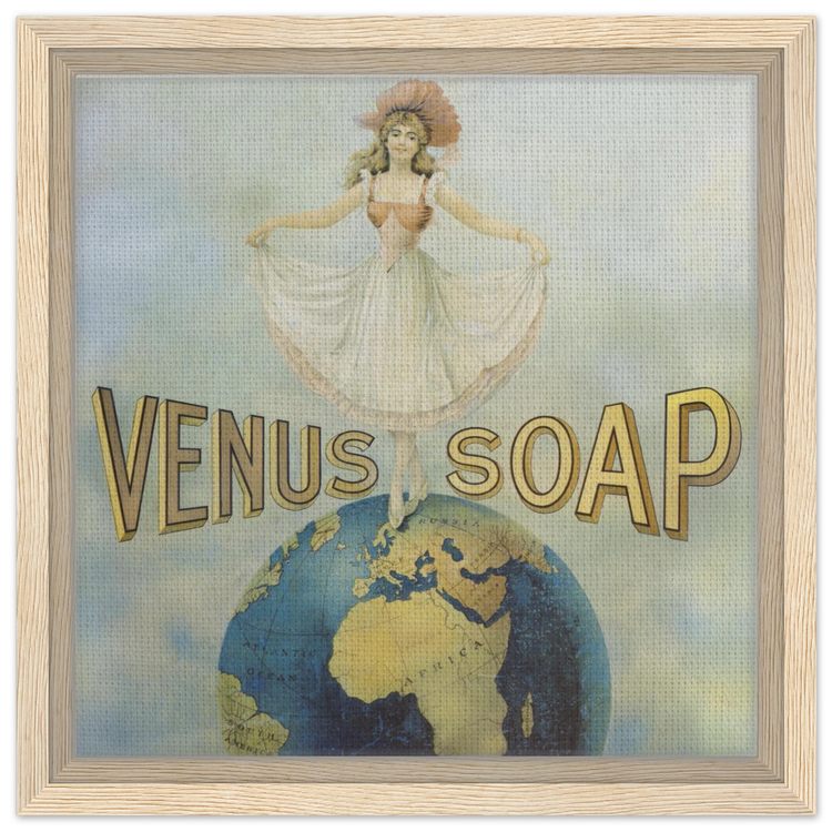 Venus Soap | Framed Canvas Print | Vintage Advertising Art