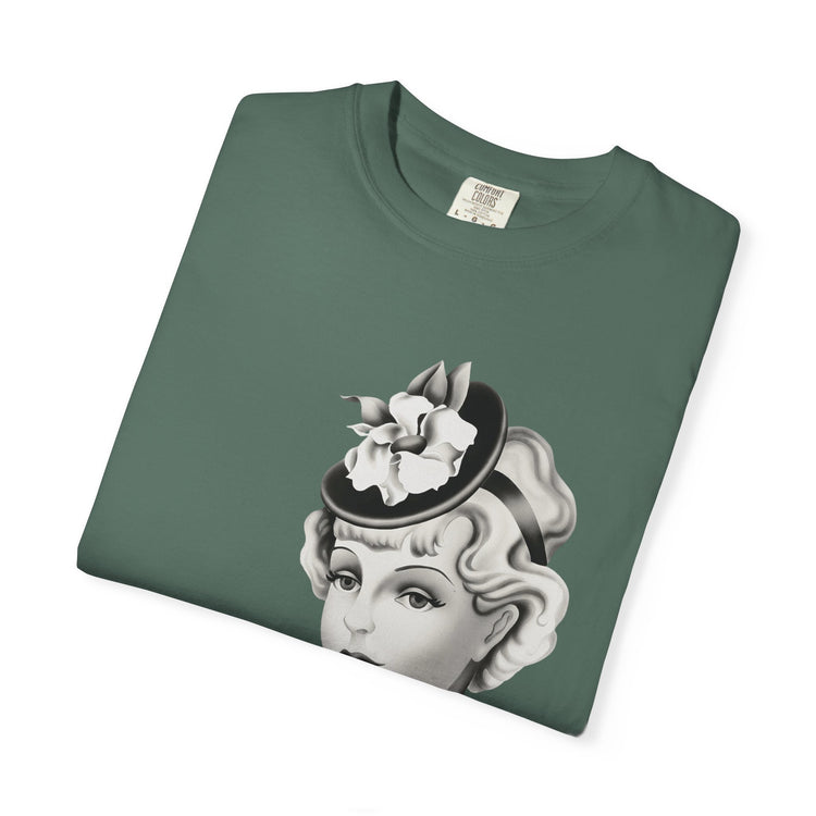 "Femme is Not Fragile" Vintage Portrait Tee | Queer Femme Pride | Garment-Dyed Heavyweight Crewneck