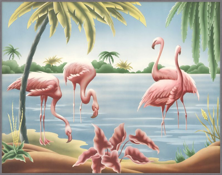 Custom Framed Turner Flamingo | Premium Giclee Print | Vintage Bird Lithograph