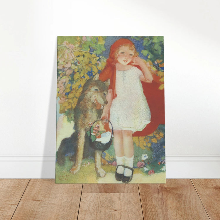 Red Riding Hood by Albert Hencke | Vintage Nursery Art Print | Canvas Print