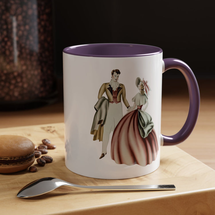 Vintage Romantic Portrait Mug - Couple Facing | 1940s Turner Art