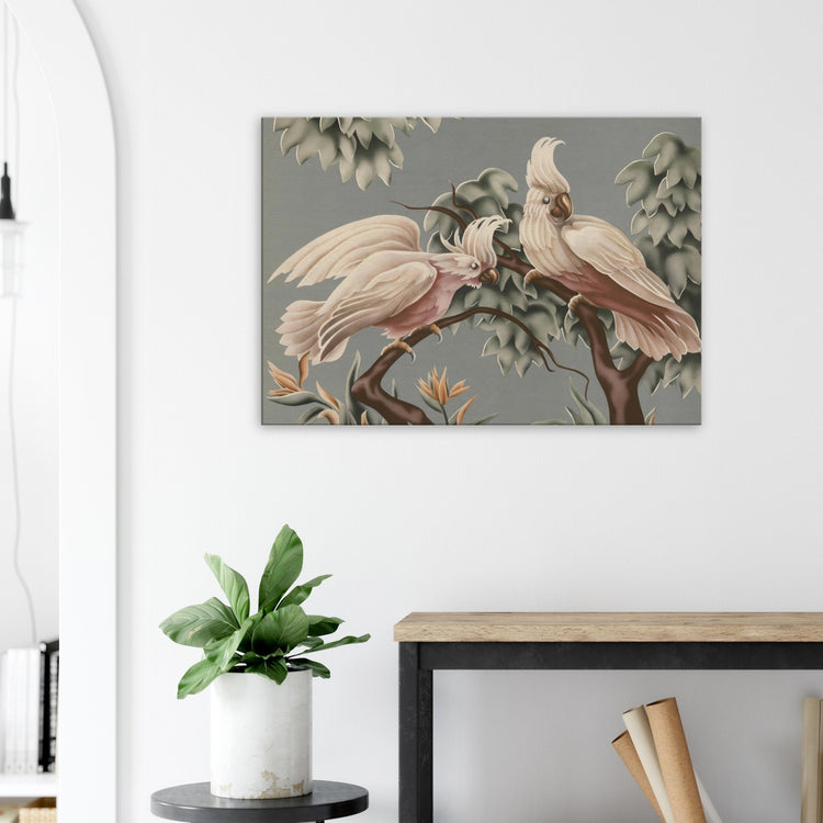 Turner White Cockatoos Wrap-Around Canvas Print | Vintage Tropical Bird Wall Art