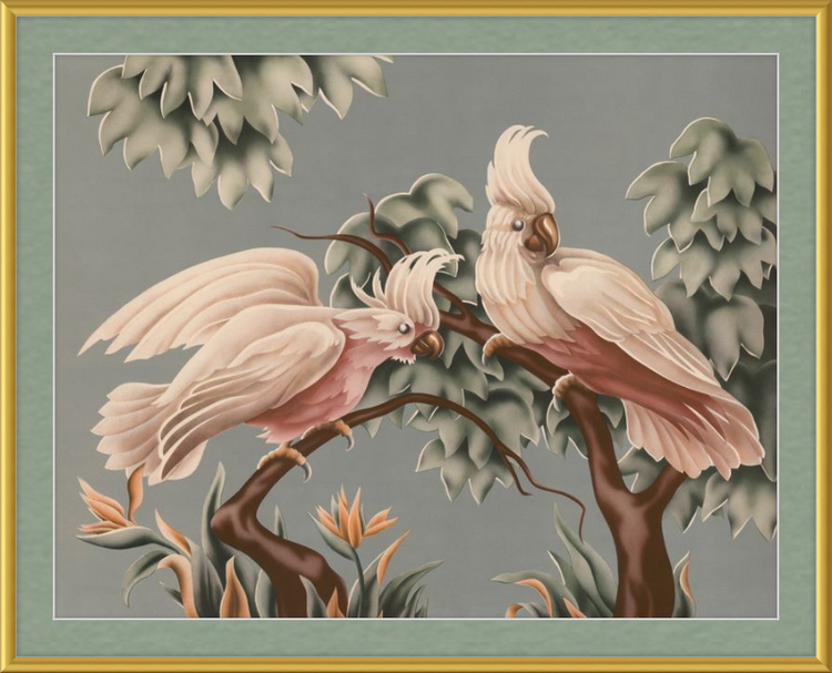 Custom Framed Turner White Cockatoos | Premium Giclee Print | Vintage Bird Lithograph