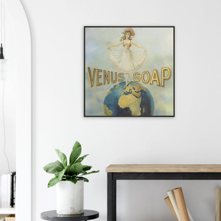 Venus Soap | Metal Framed Poster | Vintage Advertising Art