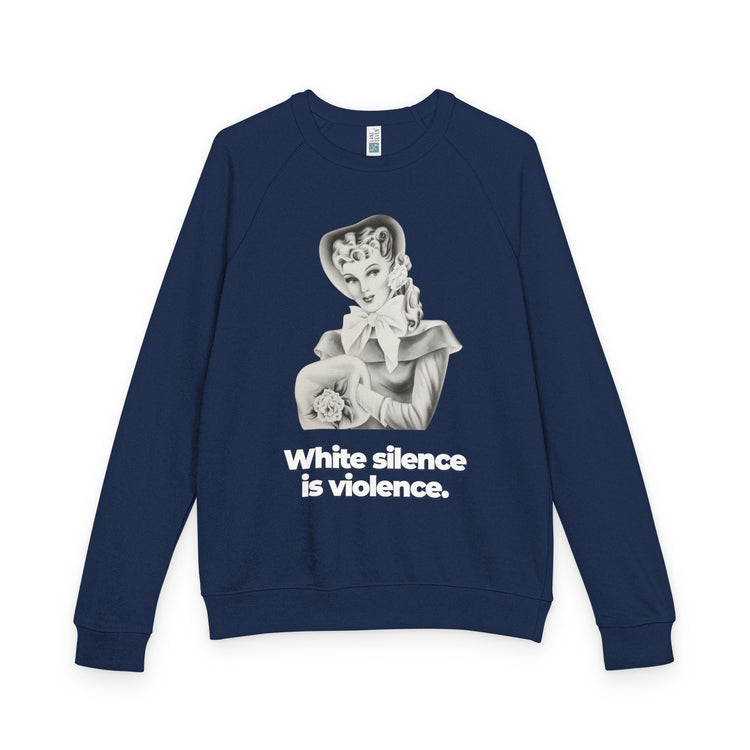 "White Silence is Violence" Vintage Portrait Crewneck | Activist Apparel | Sweatshirt