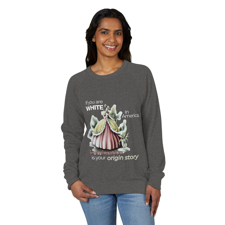 "If You Are White in America, Immigration Is Your Origin Story" Vintage Portrait Crewneck