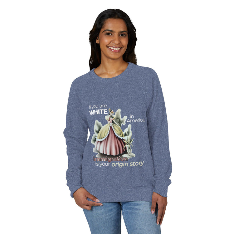 "If You Are White in America, Immigration Is Your Origin Story" Vintage Portrait Crewneck