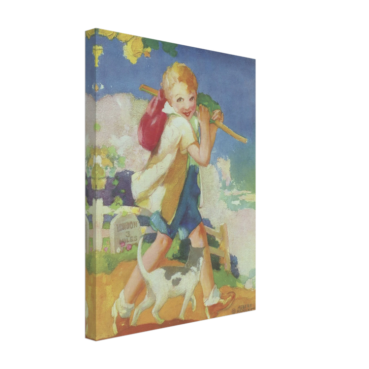 Dick Whittington by Albert Hencke | Vintage Nursery Art Print | Canvas Print