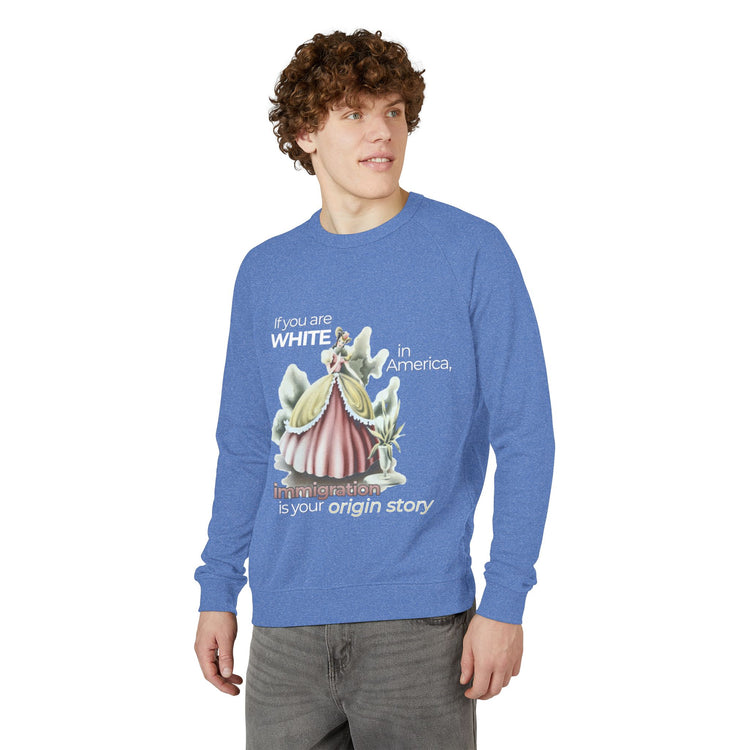 "If You Are White in America, Immigration Is Your Origin Story" Vintage Portrait Crewneck