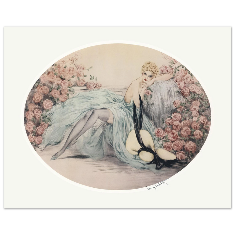 La Belle Rose by Louis Icart | Fine Art Poster | Art Deco Wall Art