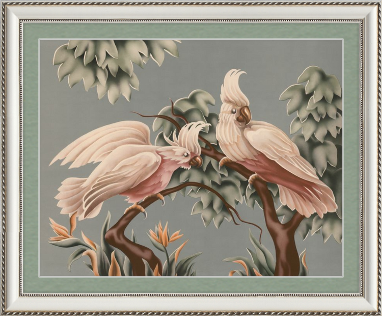 Custom Framed Turner White Cockatoos | Premium Giclee Print | Vintage Bird Lithograph