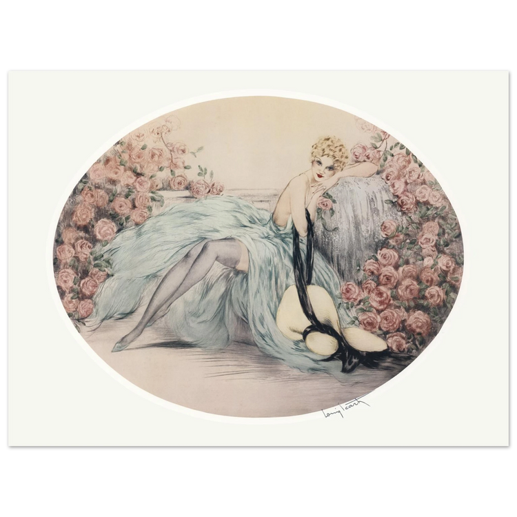 La Belle Rose by Louis Icart | Fine Art Poster | Art Deco Wall Art