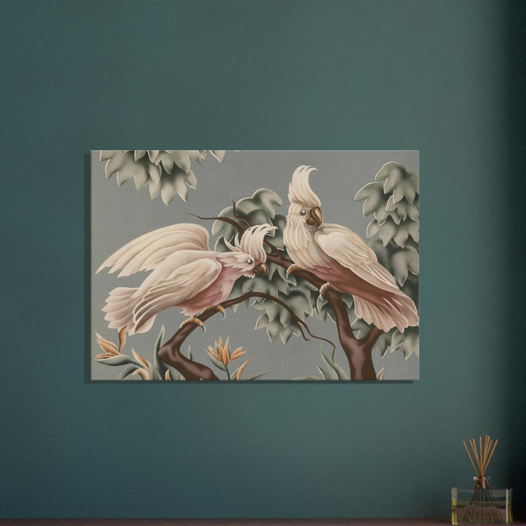 Turner White Cockatoos Wrap-Around Canvas Print | Vintage Tropical Bird Wall Art