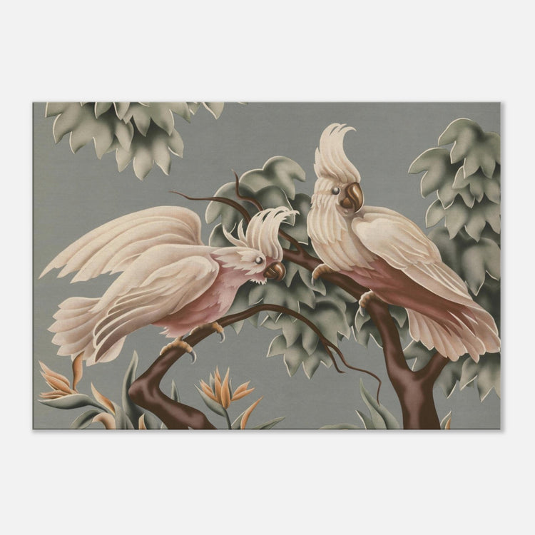 Turner White Cockatoos Wrap-Around Canvas Print | Vintage Tropical Bird Wall Art