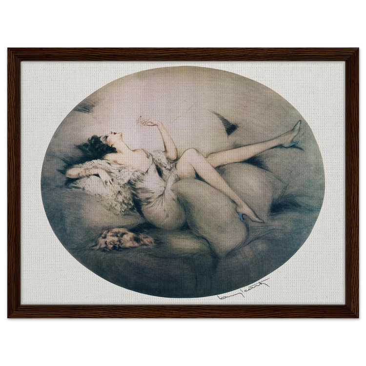 Cigarette Memories by Louis Icart | Framed Canvas Print | Art Deco Wall Art
