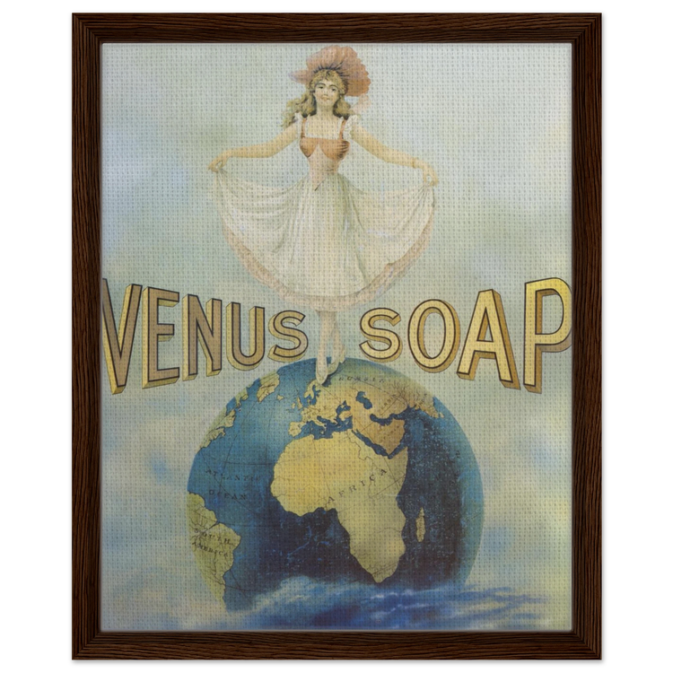Venus Soap | Framed Canvas Print | Vintage Advertising Art