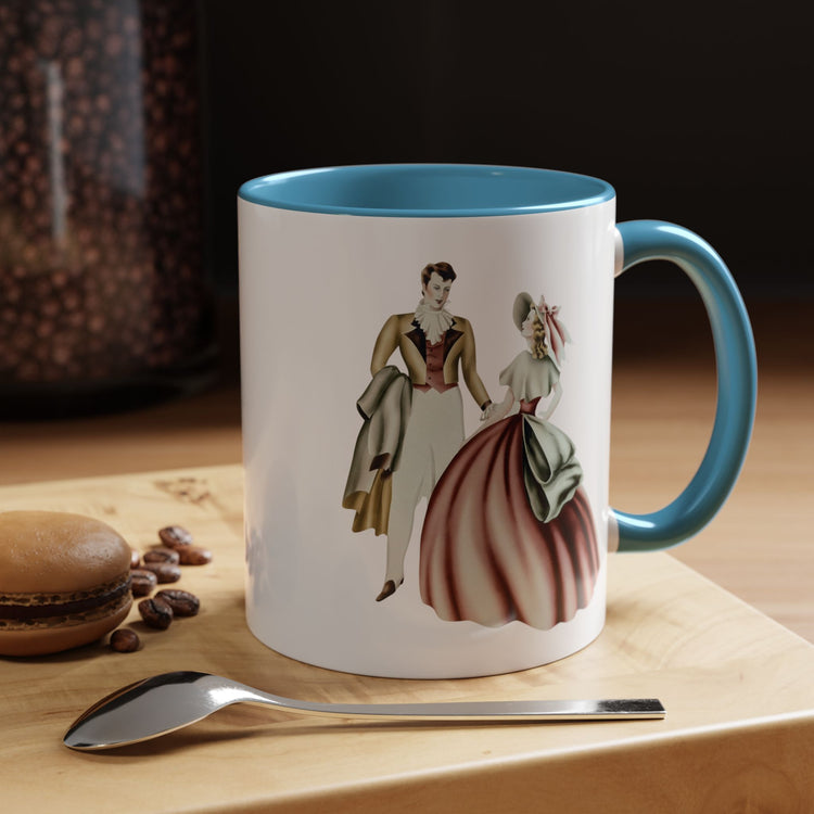 Vintage Romantic Portrait Mug - Couple Facing | 1940s Turner Art