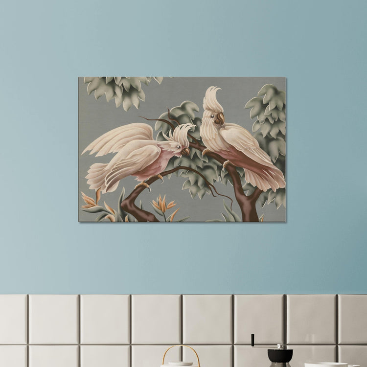 Turner White Cockatoos Wrap-Around Canvas Print | Vintage Tropical Bird Wall Art