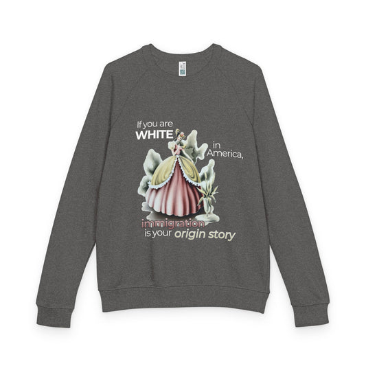 "If You Are White in America, Immigration Is Your Origin Story" Vintage Portrait Crewneck