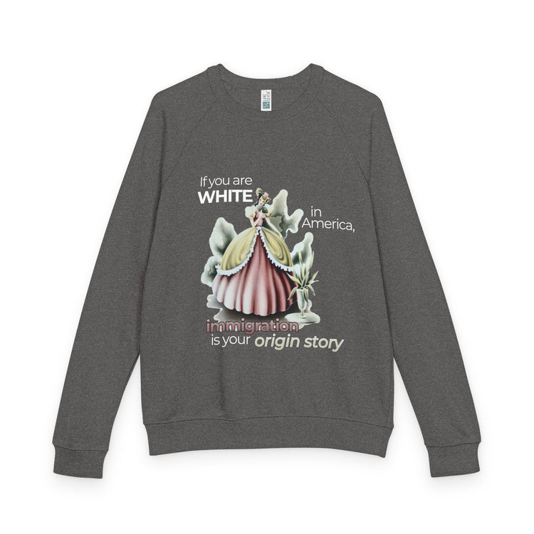 "If You Are White in America, Immigration Is Your Origin Story" Vintage Portrait Crewneck