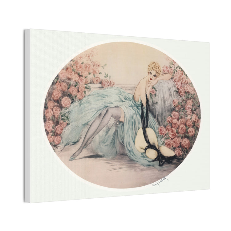 La Belle Rose by Louis Icart | Museum-Quality Canvas Print | Art Deco Wall Art
